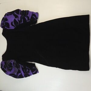 Vintage Victor Costa Velvet Puff Sleeve Dress